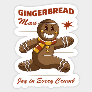 Joyful Gingerbread Man Sticker